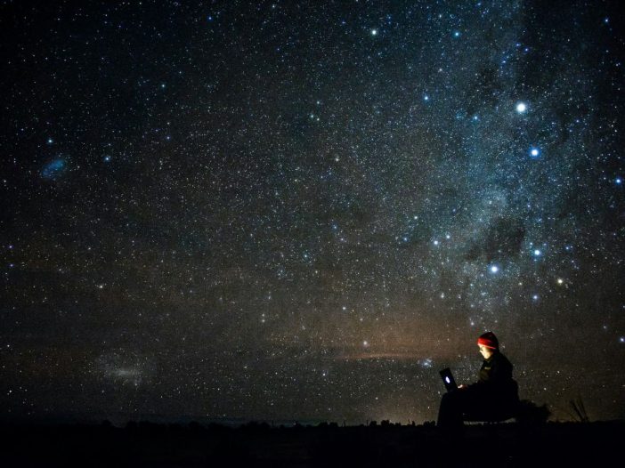 Night sky full of stars, reflecting big hopes for a successful writing career.