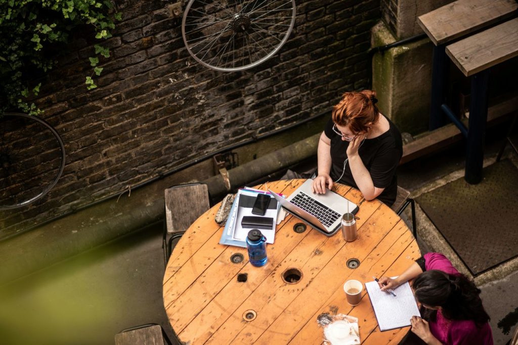Street-side workspace in London, perfect for sprinting and learning how to write faster.