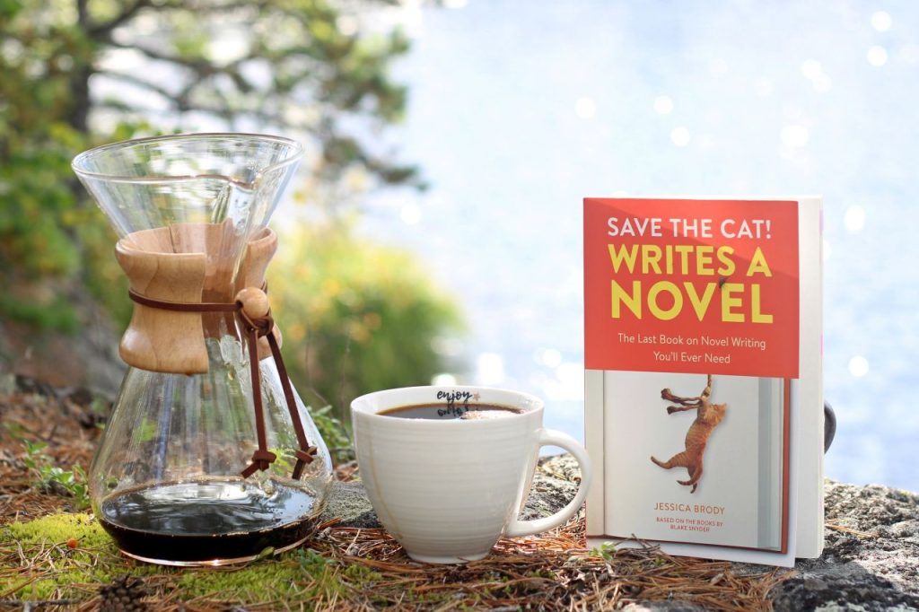 Morning coffee and story beats, all about Save the Cat structure.