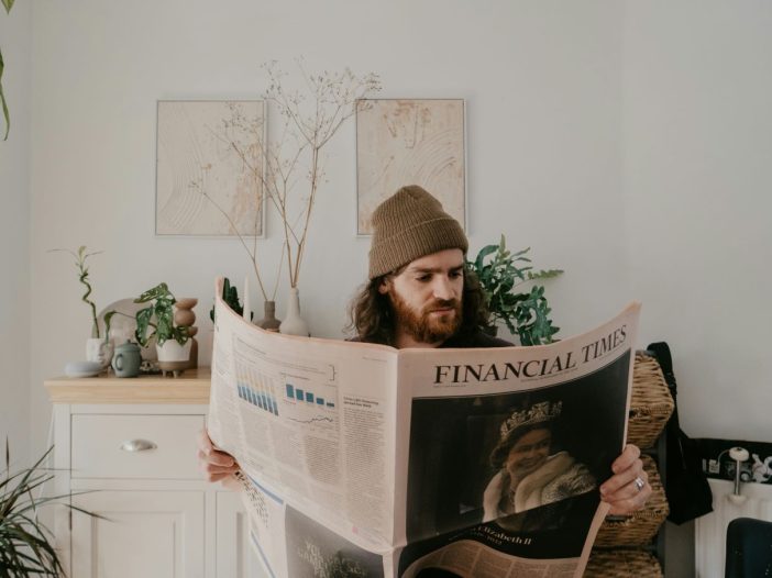 Front page of the Financial Times, a staple in financial journalism.